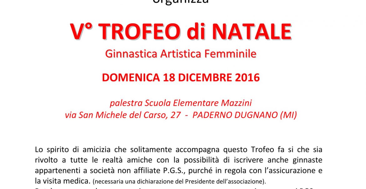 Trofeo di Natale Ginnastica Artistica Femminile